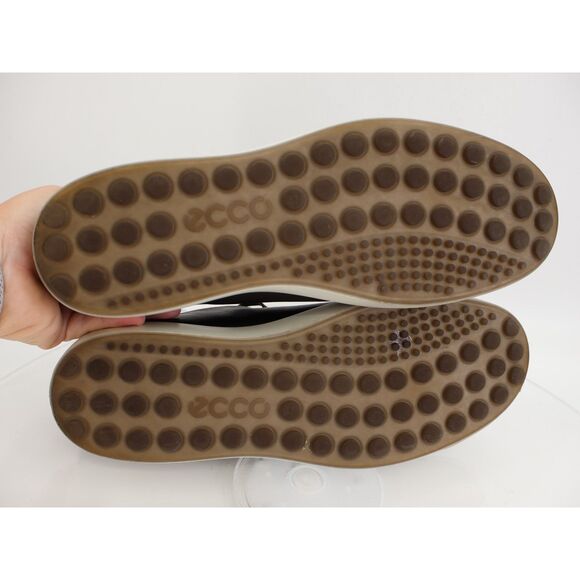 ECCO Men's Soft 7 City Sneaker Mens Size 47 13 Black Leather Lace Up Shoes - Picture 8 of 13